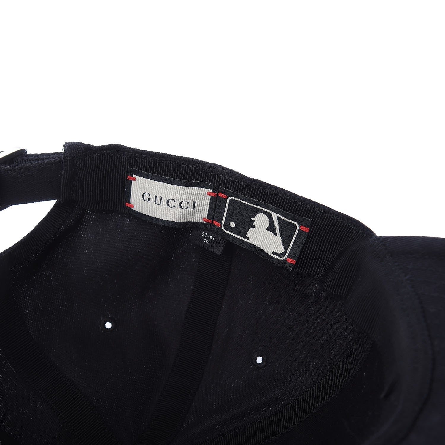 Gucci X MLB Cotton NY Yankees Baseball Hat 57-61 Black 5 of 7