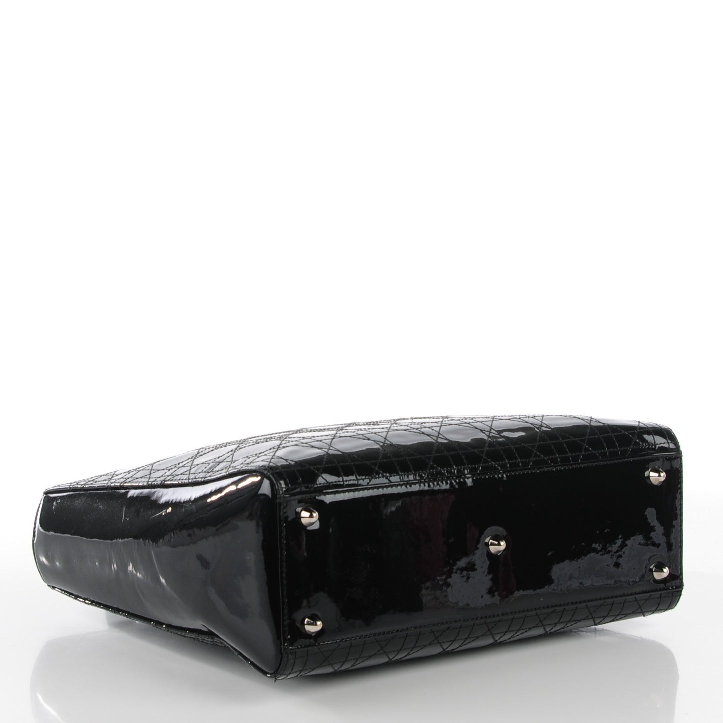 Patent Cannage Large Lady Dior Black