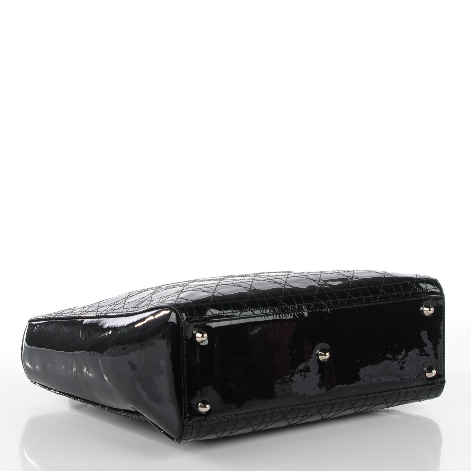 Christian Dior Patent Cannage Large Lady Dior Black 4 of 7