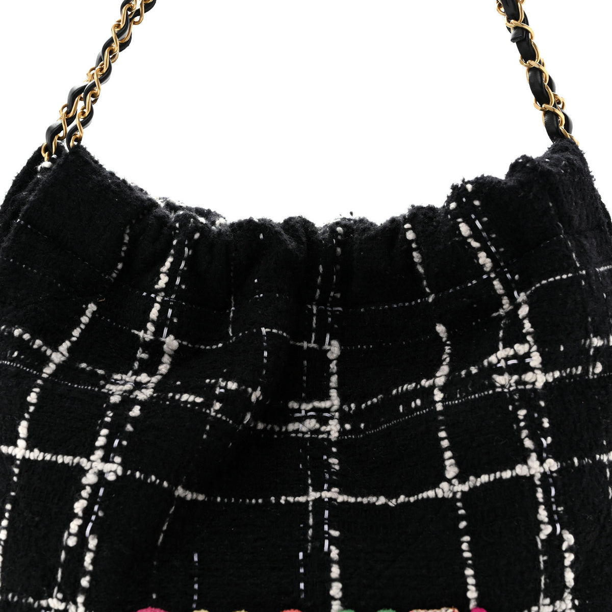 Wool Tweed Quilted Chanel 22 Black Multicolor