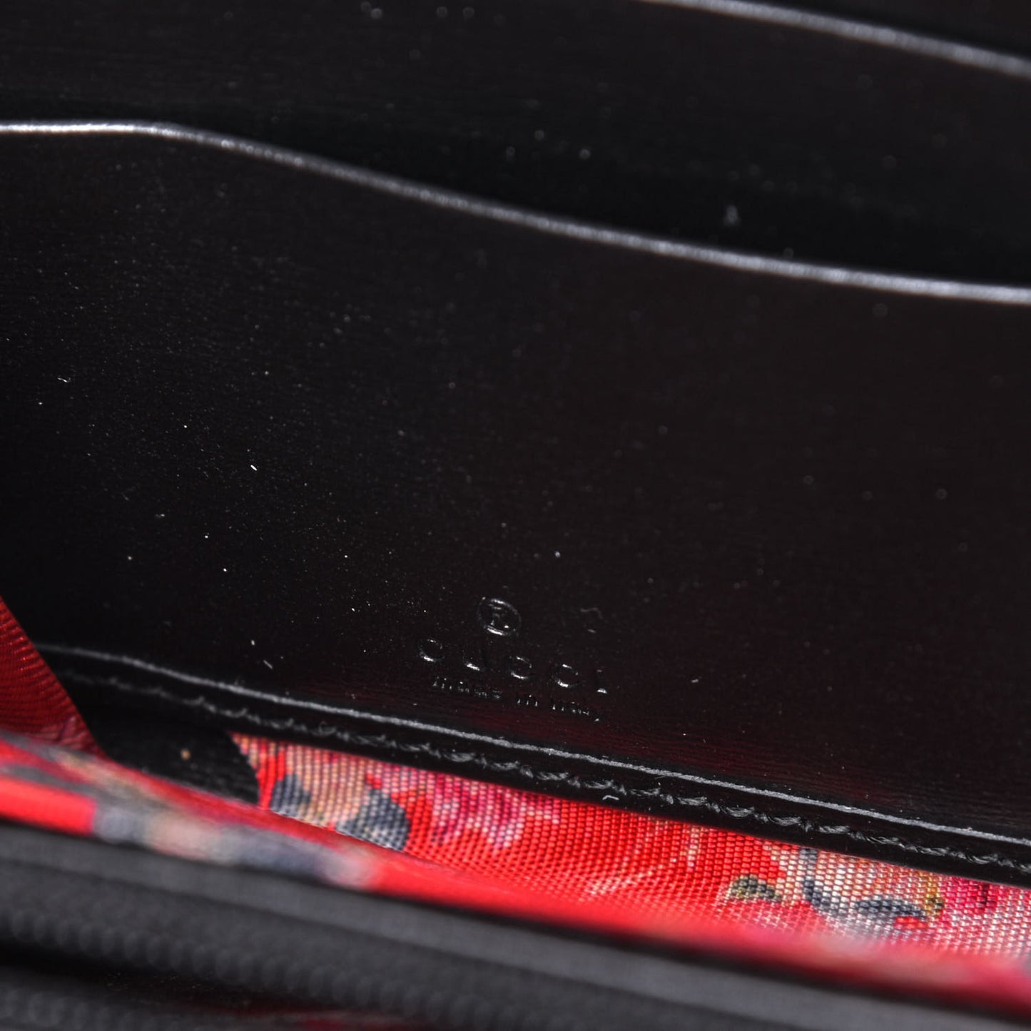 Calfskin Web Trapuntata GG Zip Around Wallet Black