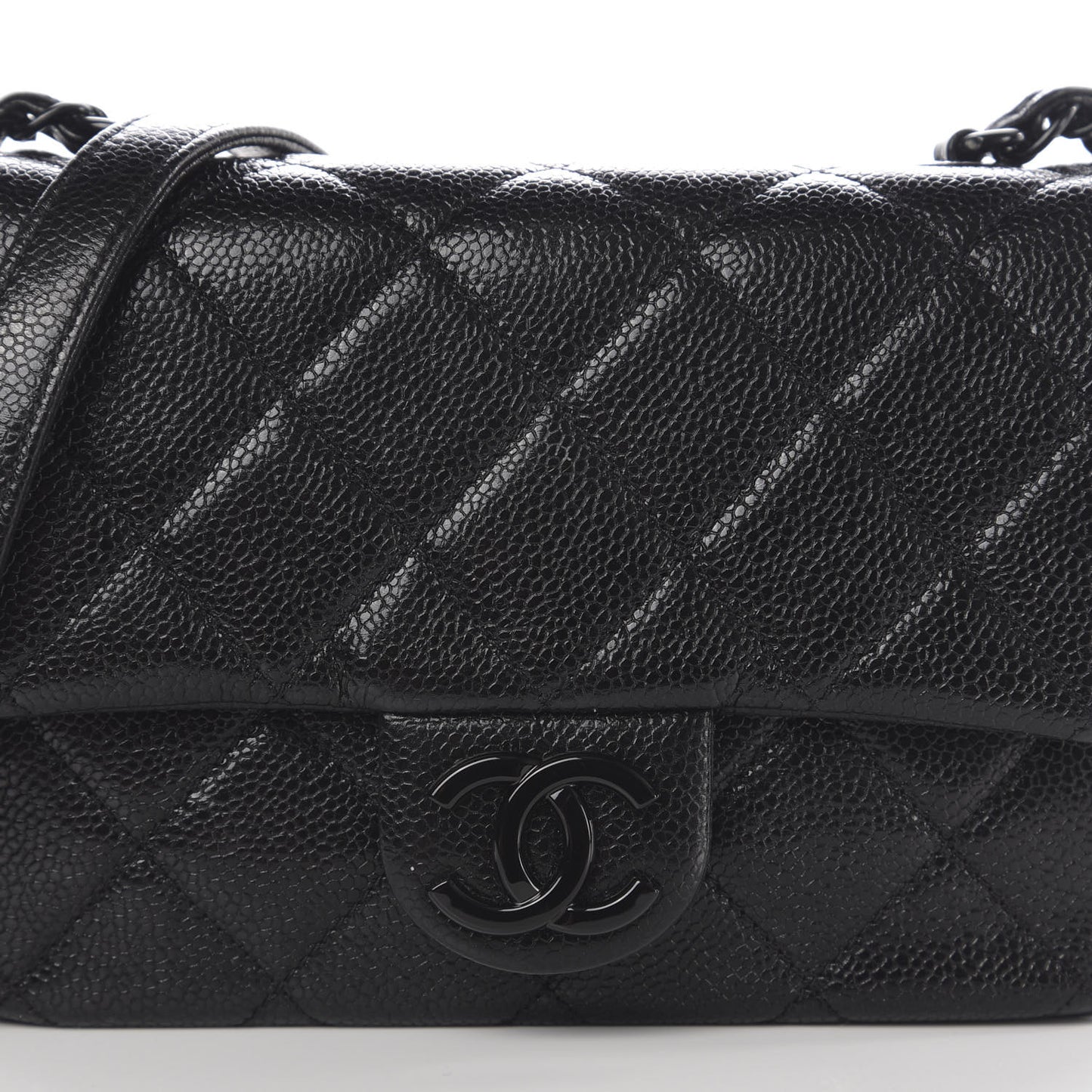 Caviar Quilted Incognito Mini Square Flap Black