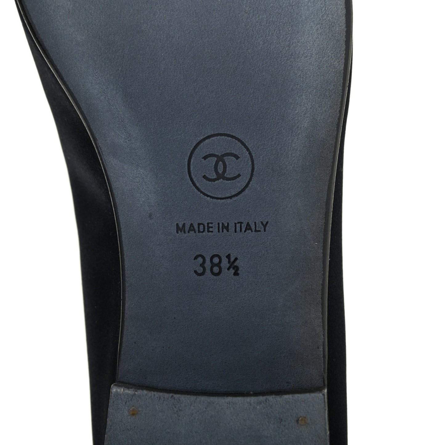 Satin Cap Toe CC Ballerina Flats 38.5 Black