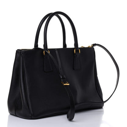 Prada Saffiano Medium Galleria Double Zip Tote Black 2 of 4