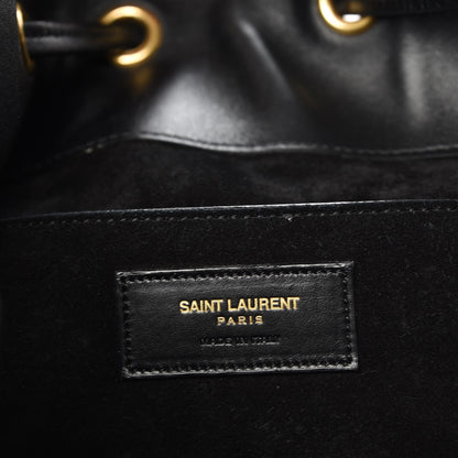 Saint Laurent Calfskin Large Emmanuelle Bucket Bag Black 7 of 8