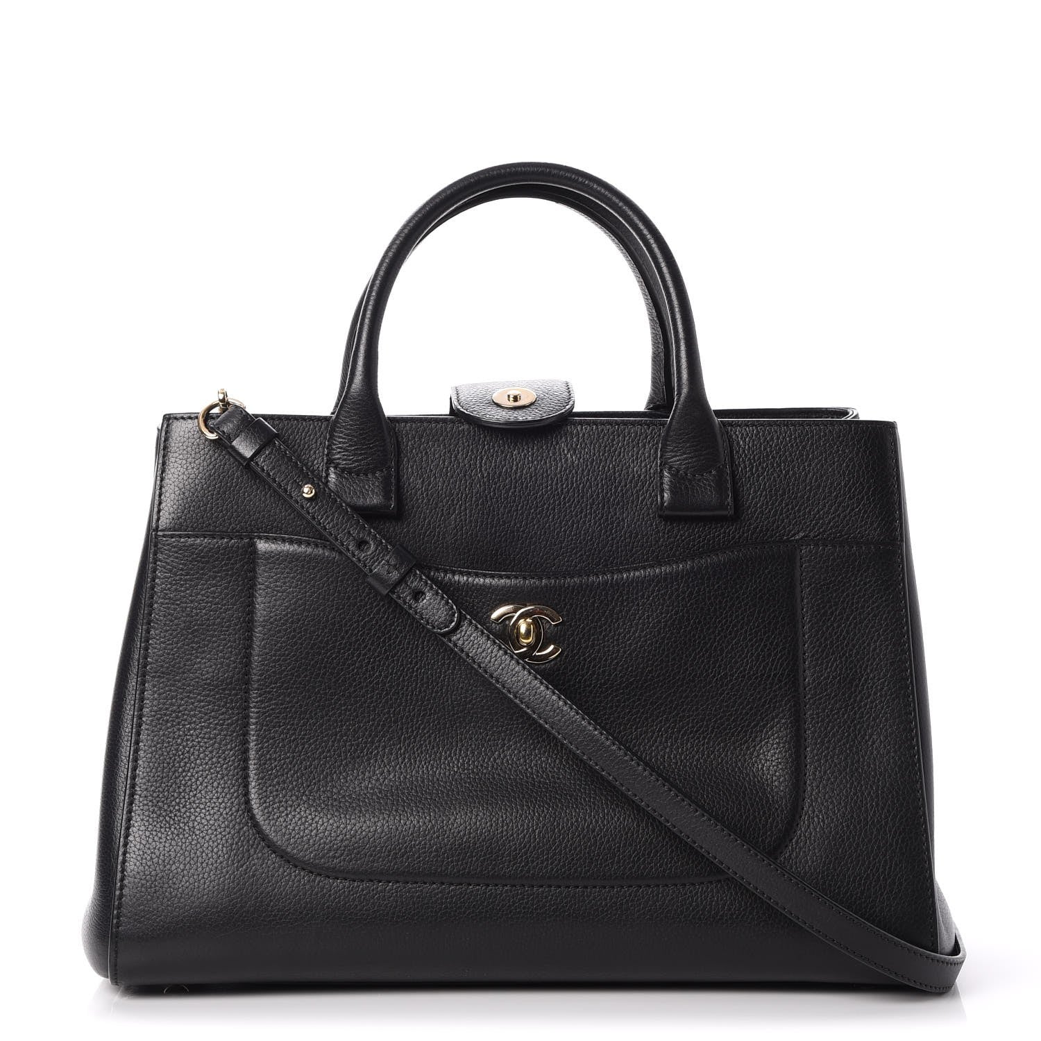 Chanel Grained Calfskin Medium Neo Executive Shopper Tote Black 1 of 8
