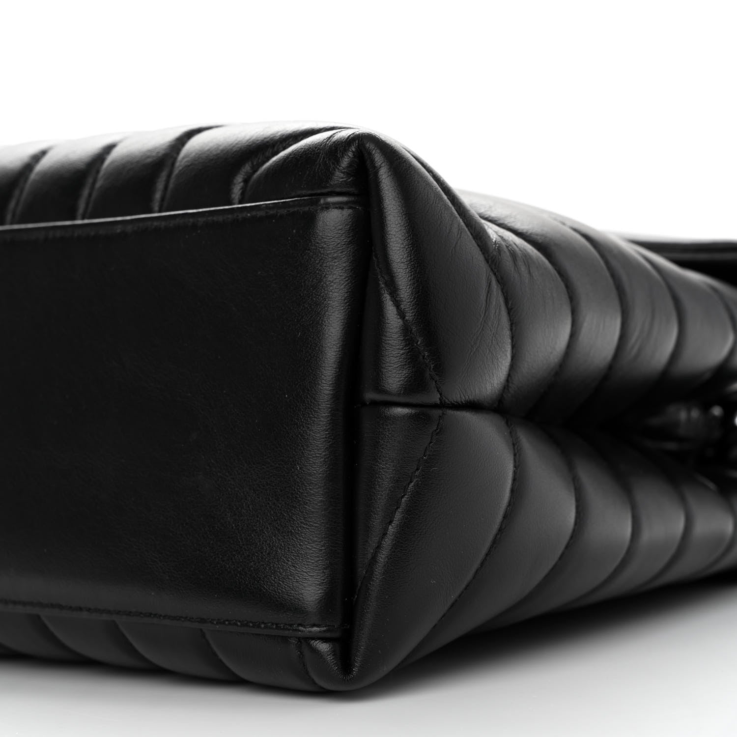 Saint Laurent Calfskin Y Quilted Monogram Monochrome Medium Loulou Chain Satchel Black 9 of 12