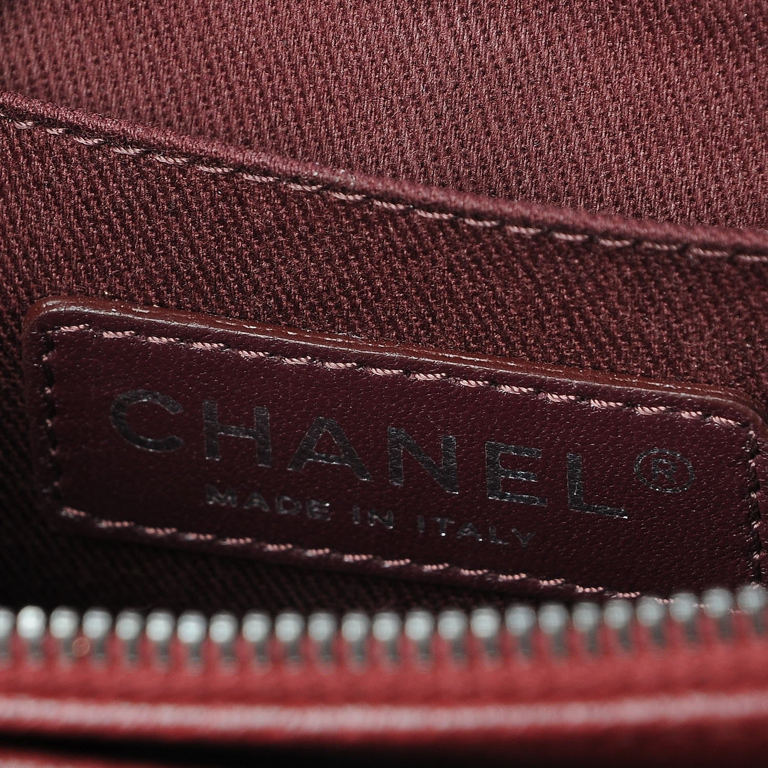 Chanel Goatskin Quilted CC Waiter Crossbody Burgundy 6 of 8