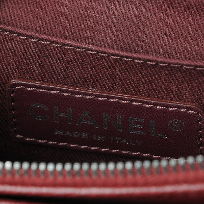 Chanel Goatskin Quilted CC Waiter Crossbody Burgundy 6 of 8