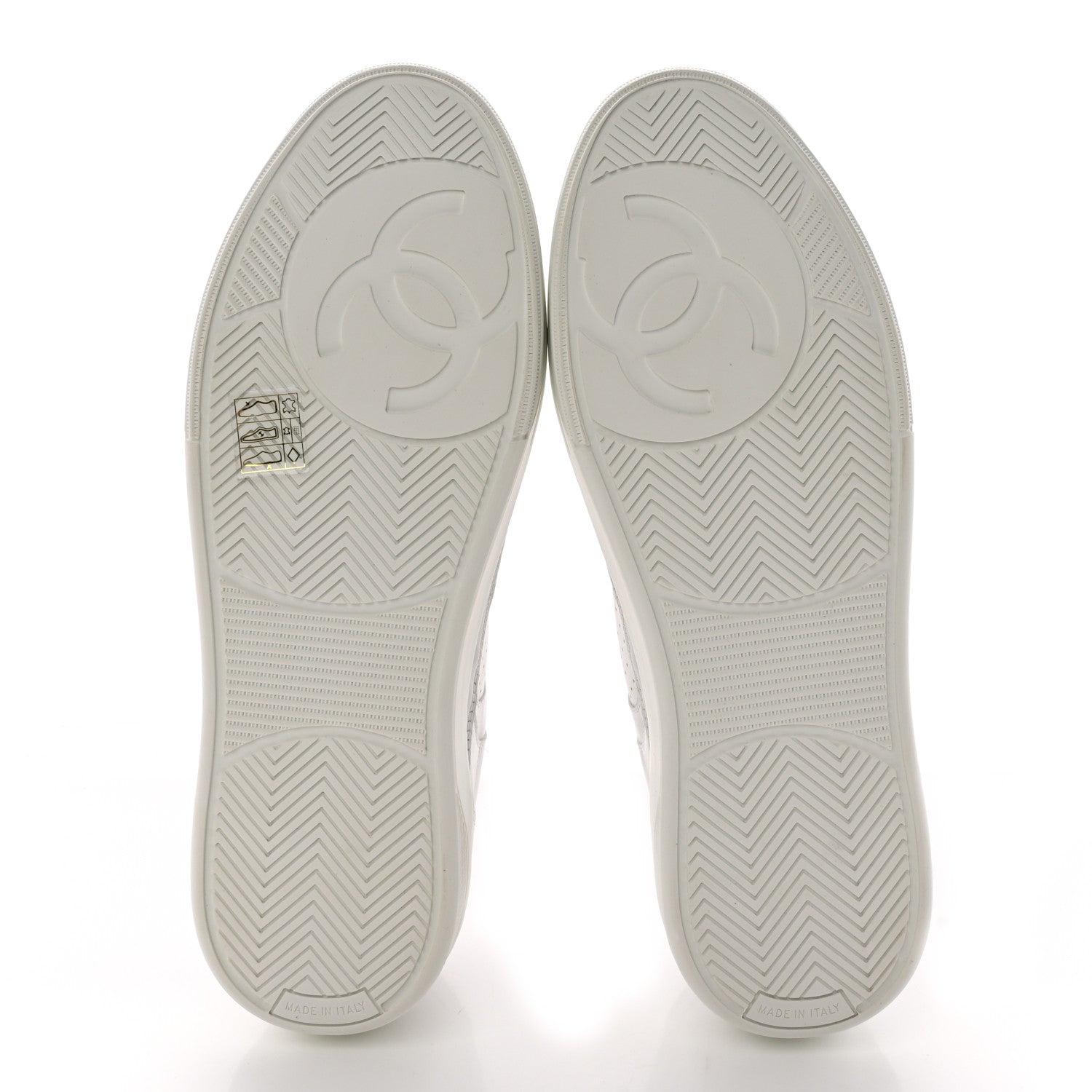 Chanel Calfskin CC Womens Sneakers 40.5 White 5 of 12