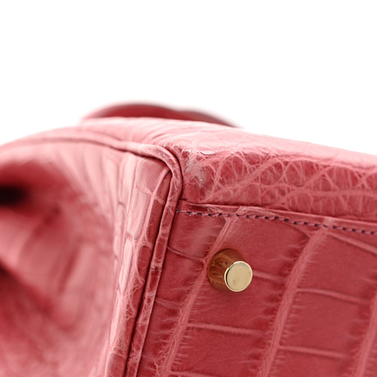 Matte Alligator Kelly Retourne 35 Rose De Bois