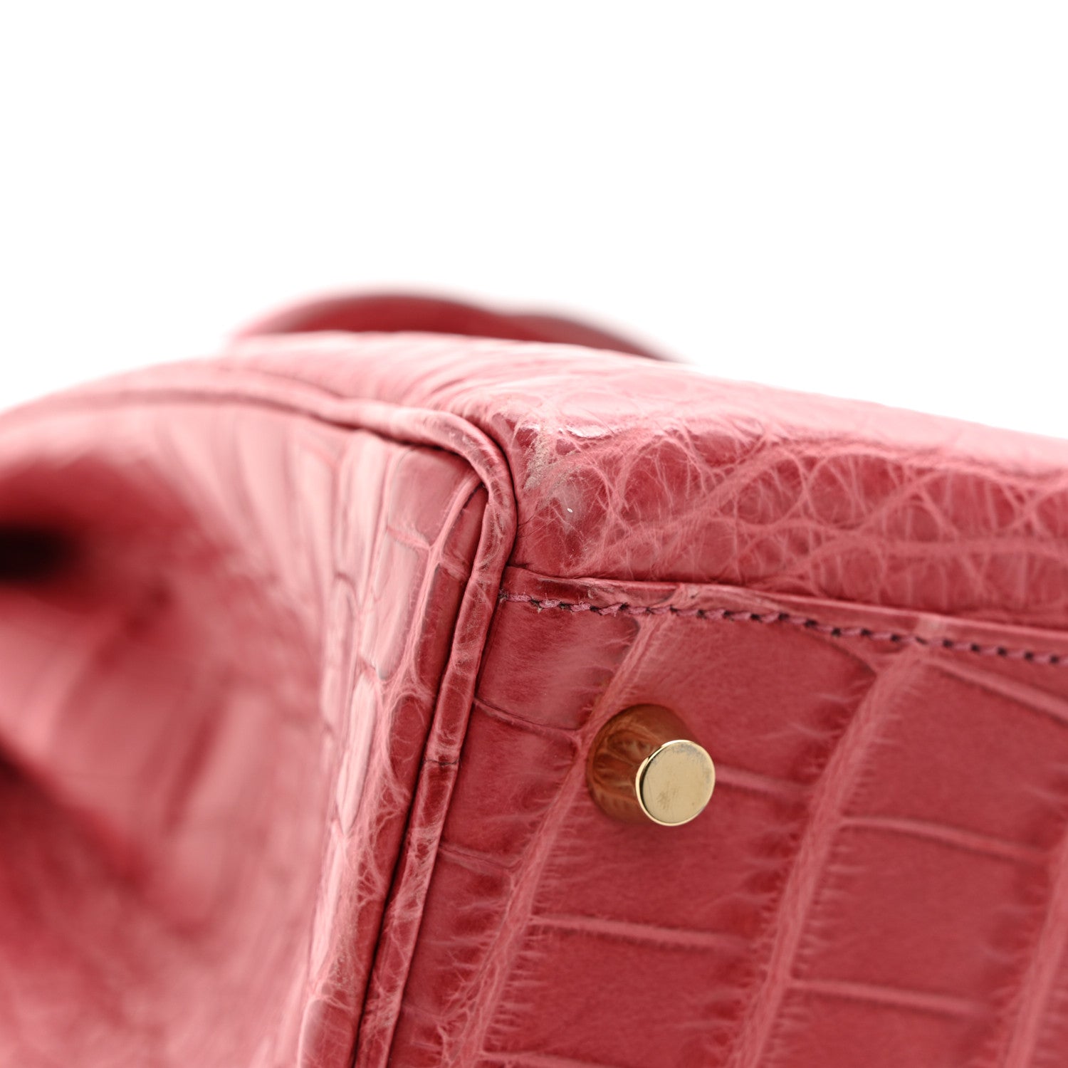 Hermes Matte Alligator Kelly Retourne 35 Rose De Bois 14 of 17