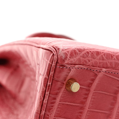 Hermes Matte Alligator Kelly Retourne 35 Rose De Bois 14 of 17