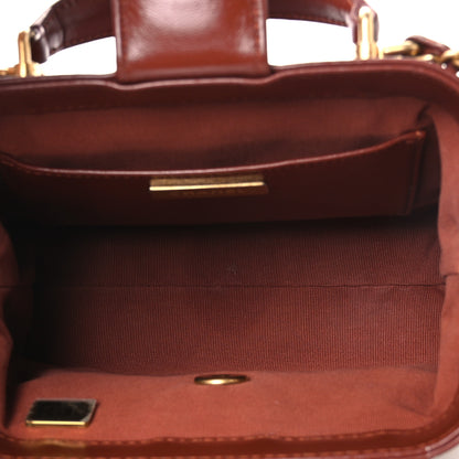 Chanel Shiny Lambskin Quilted Mini Cocodoc Top Handle Bag Brown 5 of 12