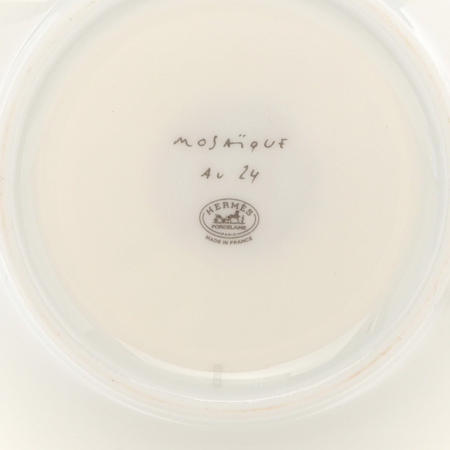 Porcelain Mosaique Au 24 Gold Tea Cup And Saucer Set Of 2