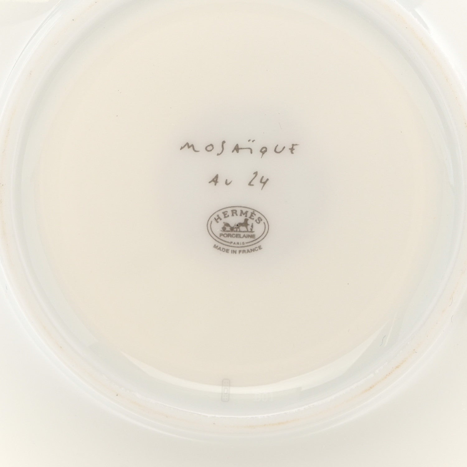 Hermes Porcelain Mosaique Au 24 Gold Tea Cup And Saucer Set Of 2 8 of 11