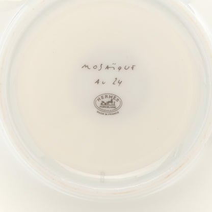 Hermes Porcelain Mosaique Au 24 Gold Tea Cup And Saucer Set Of 2 8 of 11