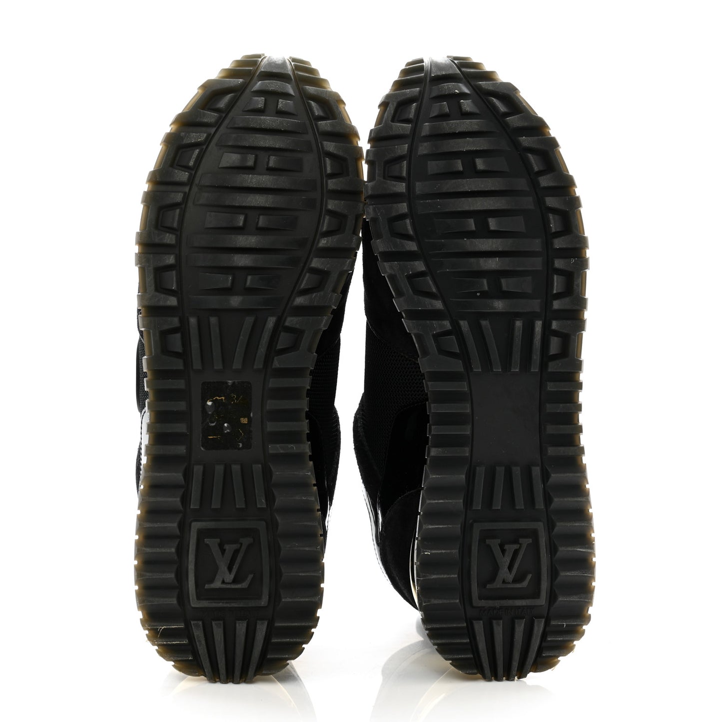 Suede Monogram Run Away Sneakers 38 Black