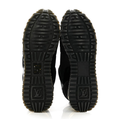 Louis Vuitton Suede Monogram Run Away Sneakers 38 Black 5 of 10