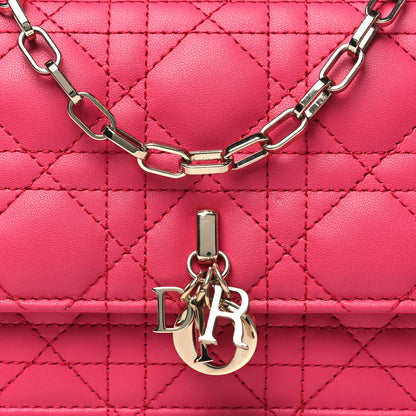 Christian Dior Lambskin Cannage Mini My Dior Top Handle Clutch Dark Pink 8 of 11
