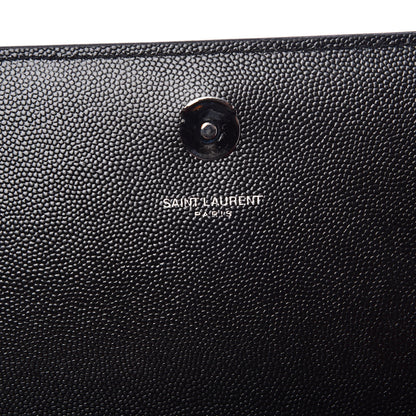 Saint Laurent Grain De Poudre Medium Classic Monogram Flame Print Kate Satchel Black 6 of 11