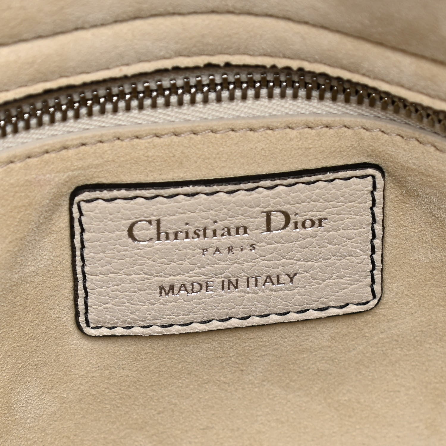 Christian Dior Grained Lambskin Large Lady Dior Off White 7 of 14