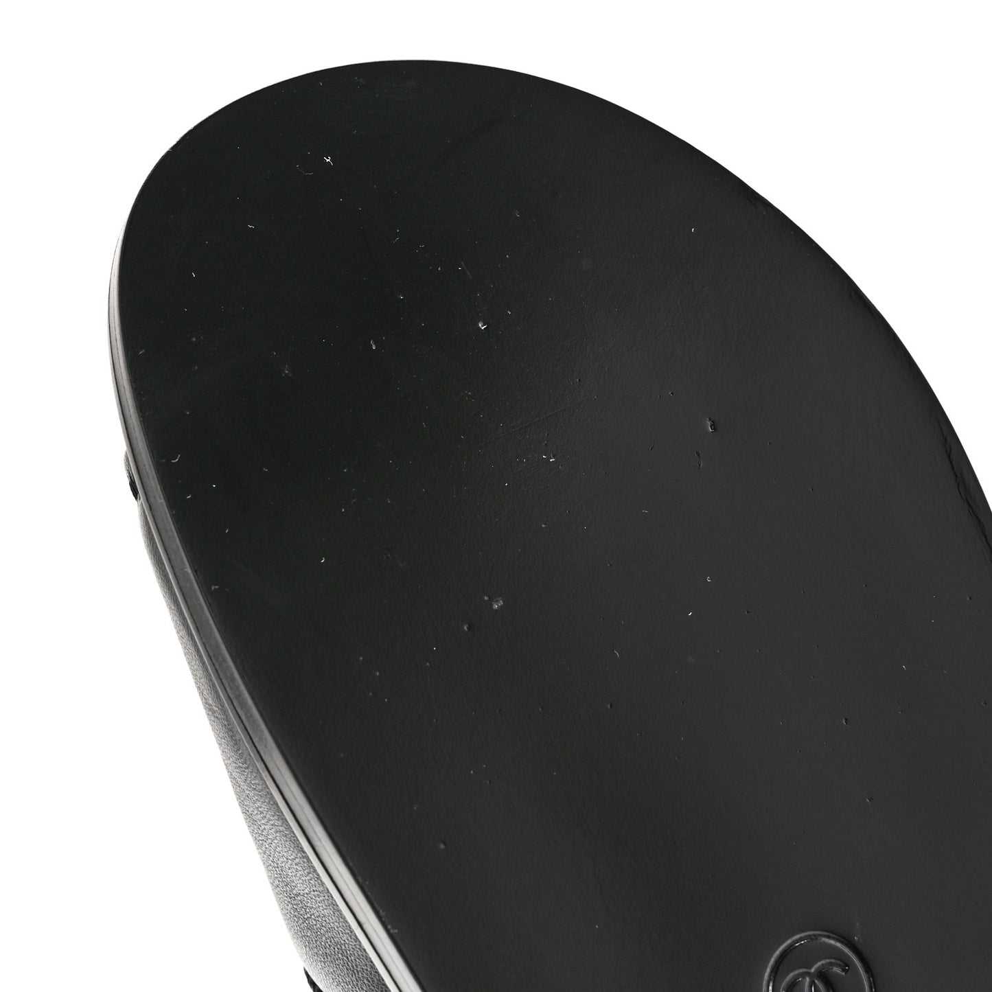 Lambskin Cha-Nel Mule Sandals 36 Black Multicolor