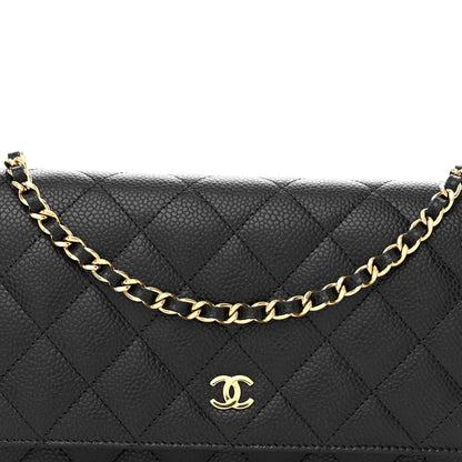 Chanel Caviar Quilted Wallet On Chain WOC Black 9 of 12