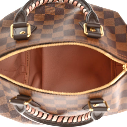 Louis Vuitton Damier Ebene Braided Speedy Bandouliere 25 Pink 5 of 10