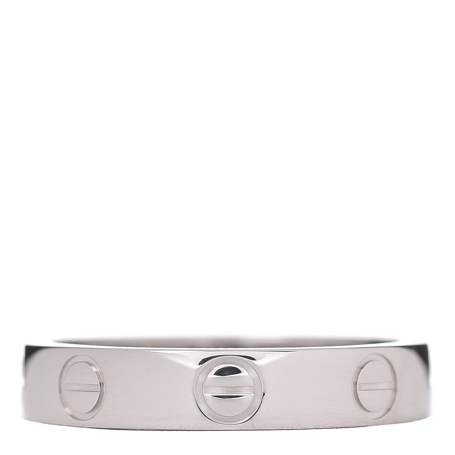 Cartier 18K White Gold 3.5mm LOVE Wedding Band Ring 50 5.25 1 of 4