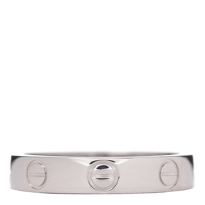 Cartier 18K White Gold 3.5mm LOVE Wedding Band Ring 50 5.25 1 of 4