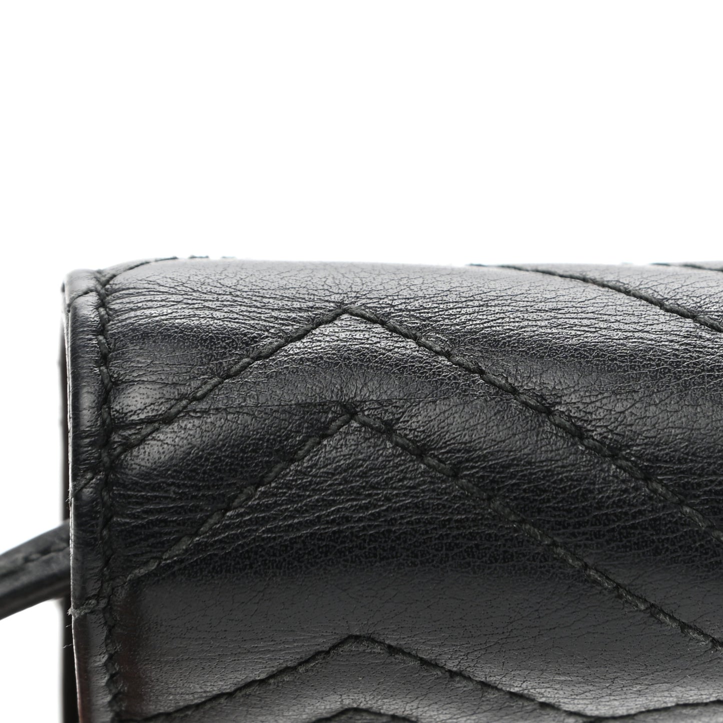 Calfskin Matelasse GG Marmont Card Case Wallet Black