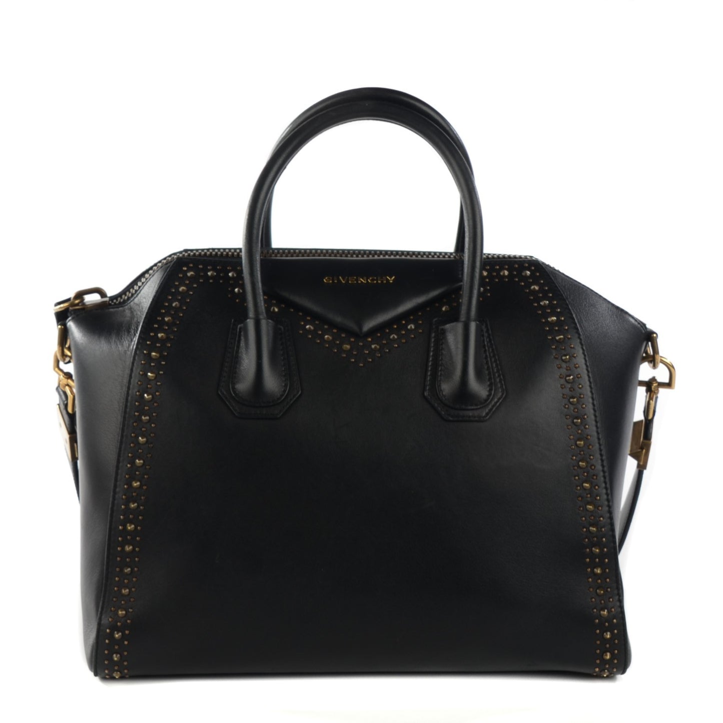 Calfskin Medium Studded Antigona Black