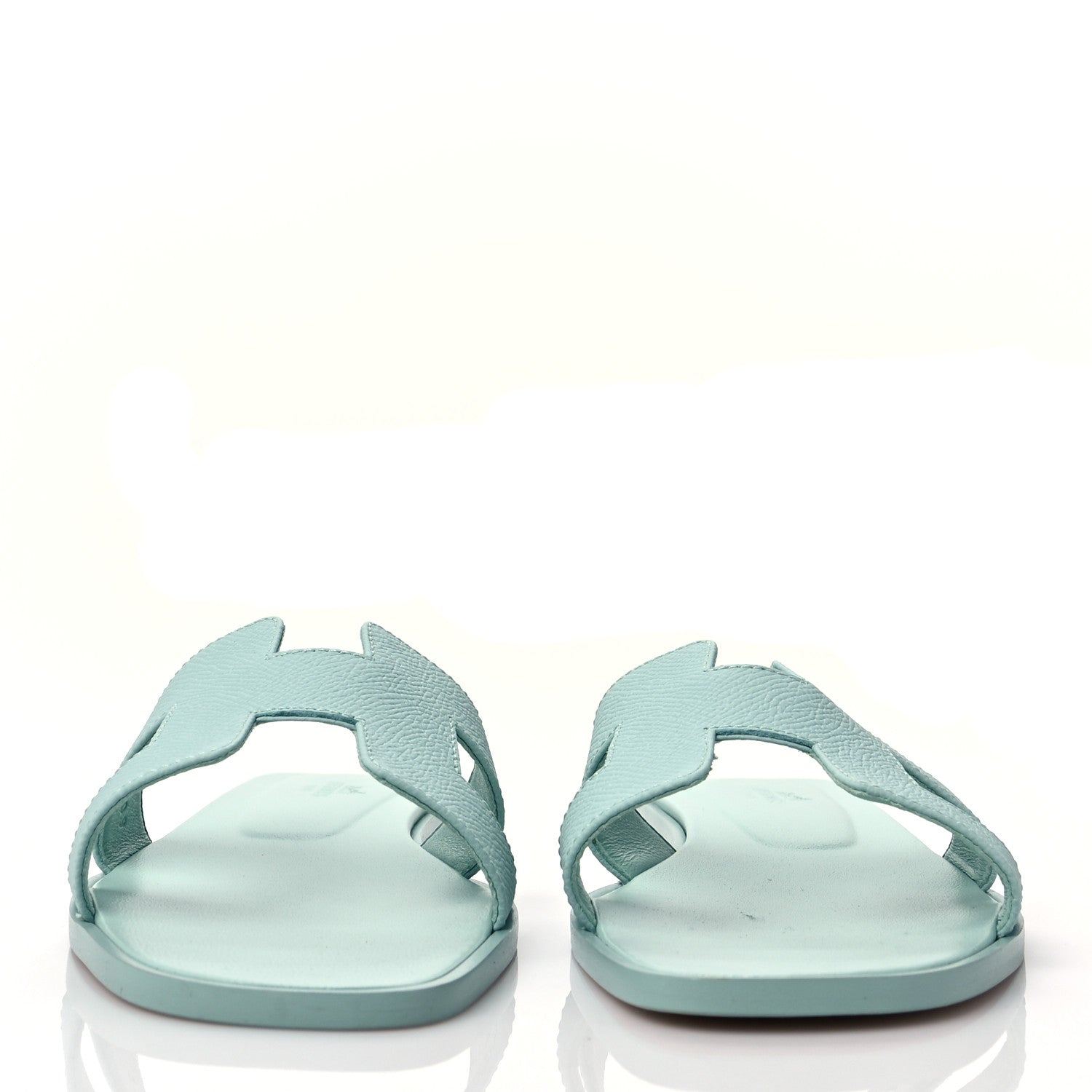 Hermes Epsom Oran Sandals 39 Vert Embrun 2 of 11