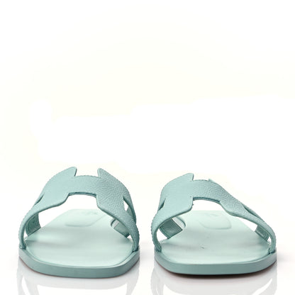 Hermes Epsom Oran Sandals 39 Vert Embrun 2 of 11