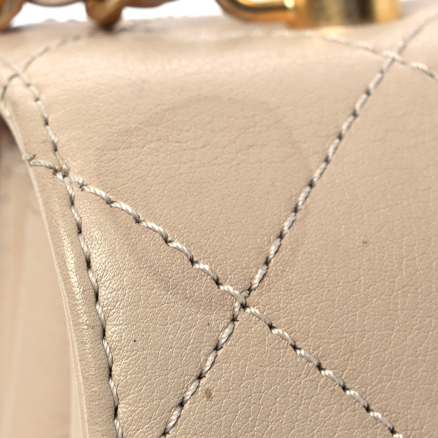 Chanel Calfskin Quilted Metal Small Top Handle Envelope Flap Beige 13 of 16