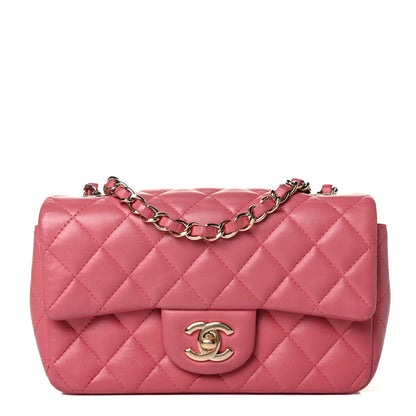 Chanel Lambskin Quilted Valentine Charms Mini Rectangular Flap Pink 1 of 9