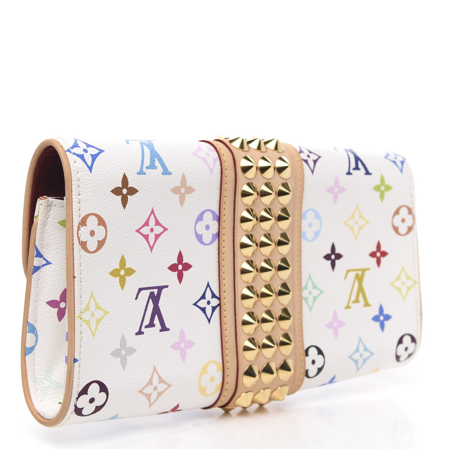 Louis Vuitton Monogram Multicolor Courtney Clutch White 3 of 9