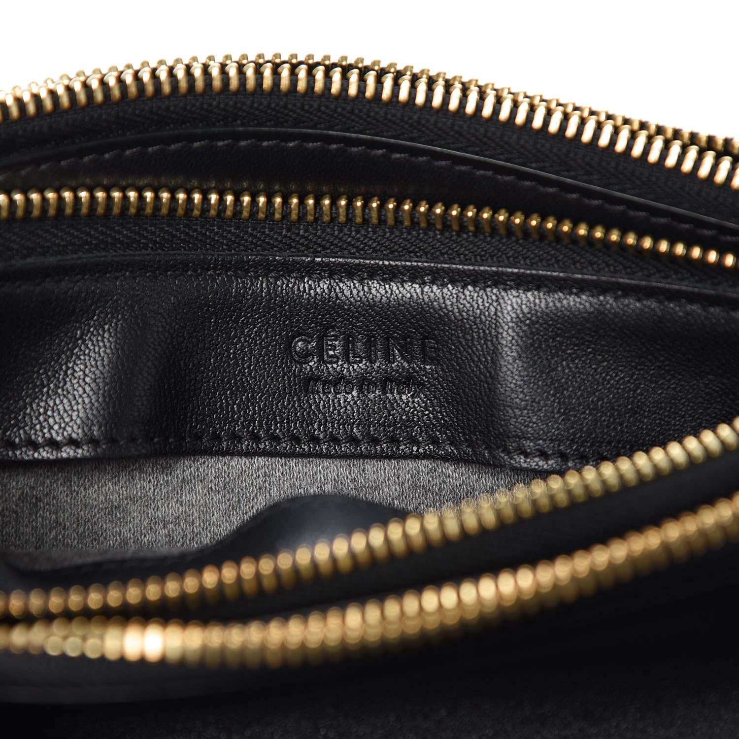 Celine Lambskin Small Trio Crossbody Bag Black 9 of 9