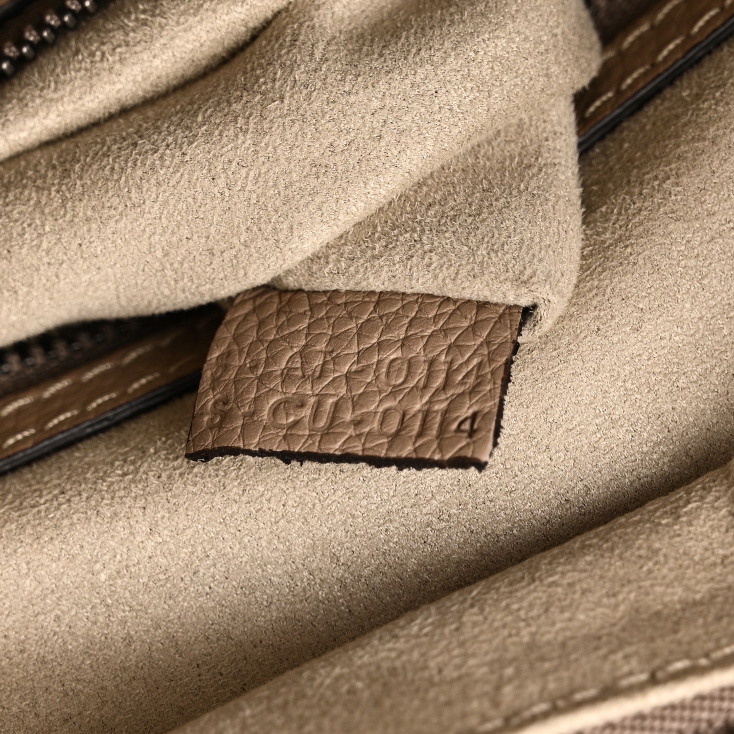 Celine Drummed Calfskin Micro Luggage Dune 7 of 11