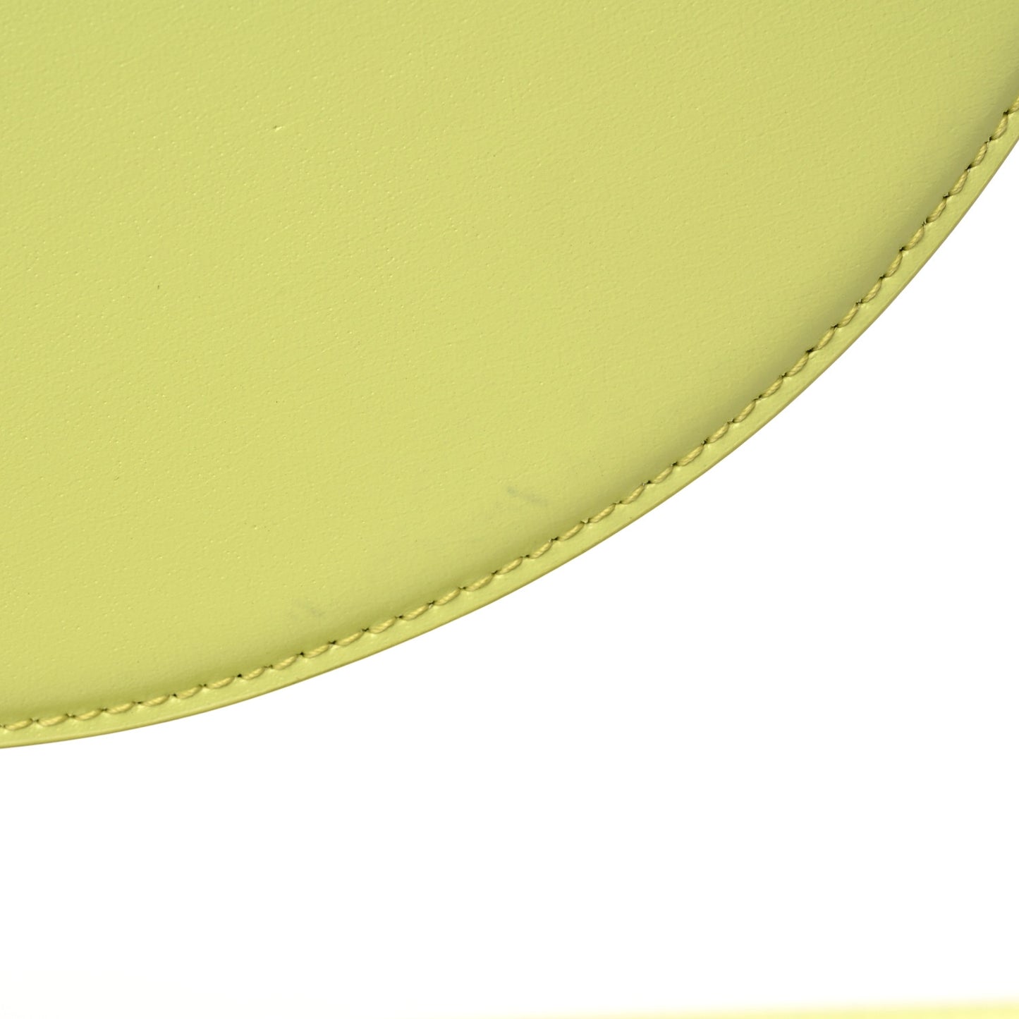 Box Calfskin Mini Cut Out Shoulder Bag Neon Yellow