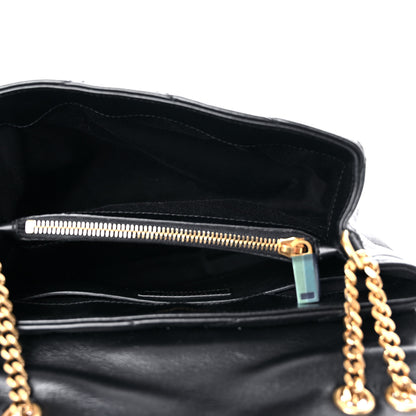 Saint Laurent Calfskin Y Quilted Monogram Small Loulou Chain Satchel Black 5 of 10