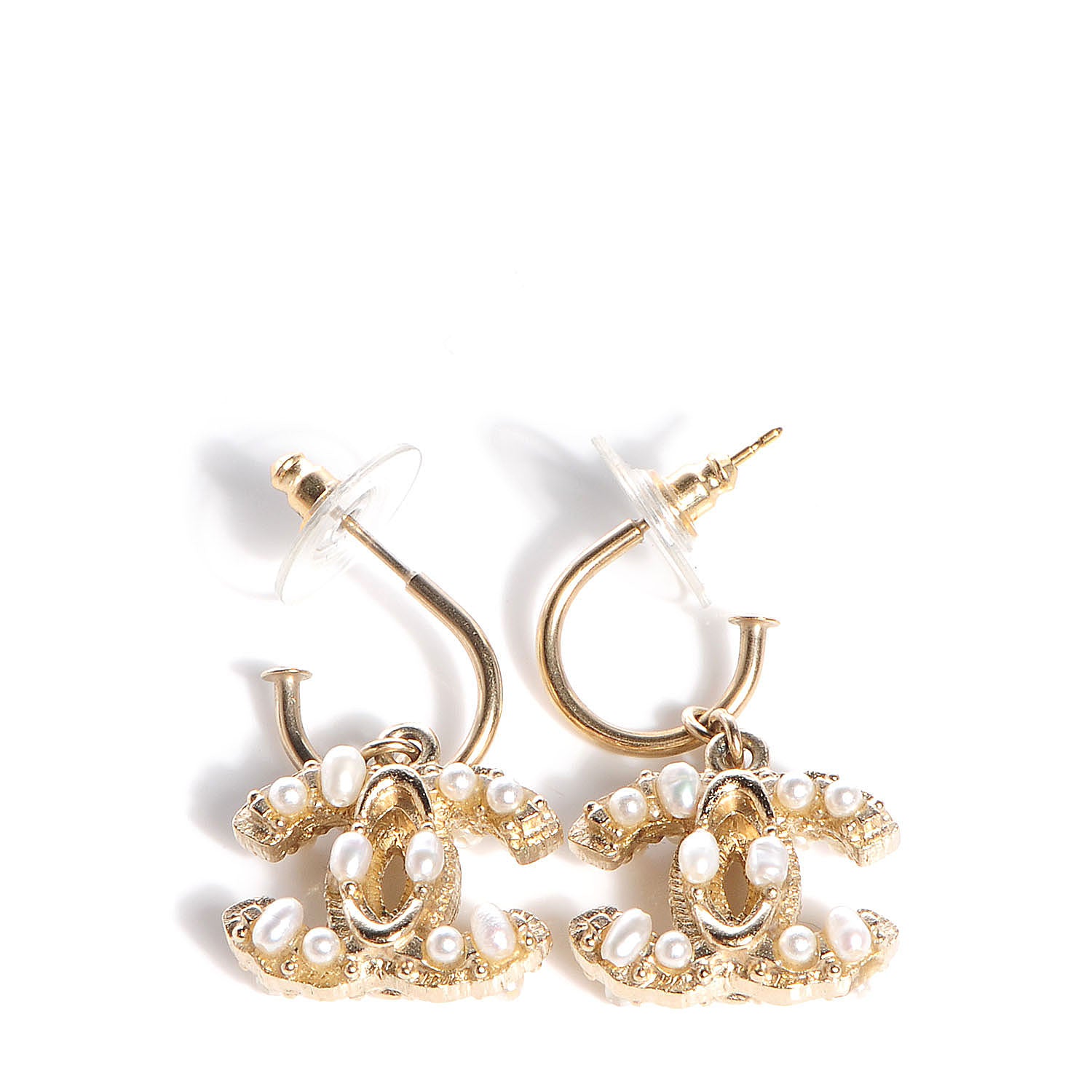 Chanel Pearl CC Maharaja Dangle Earrings Gold 1 of 6
