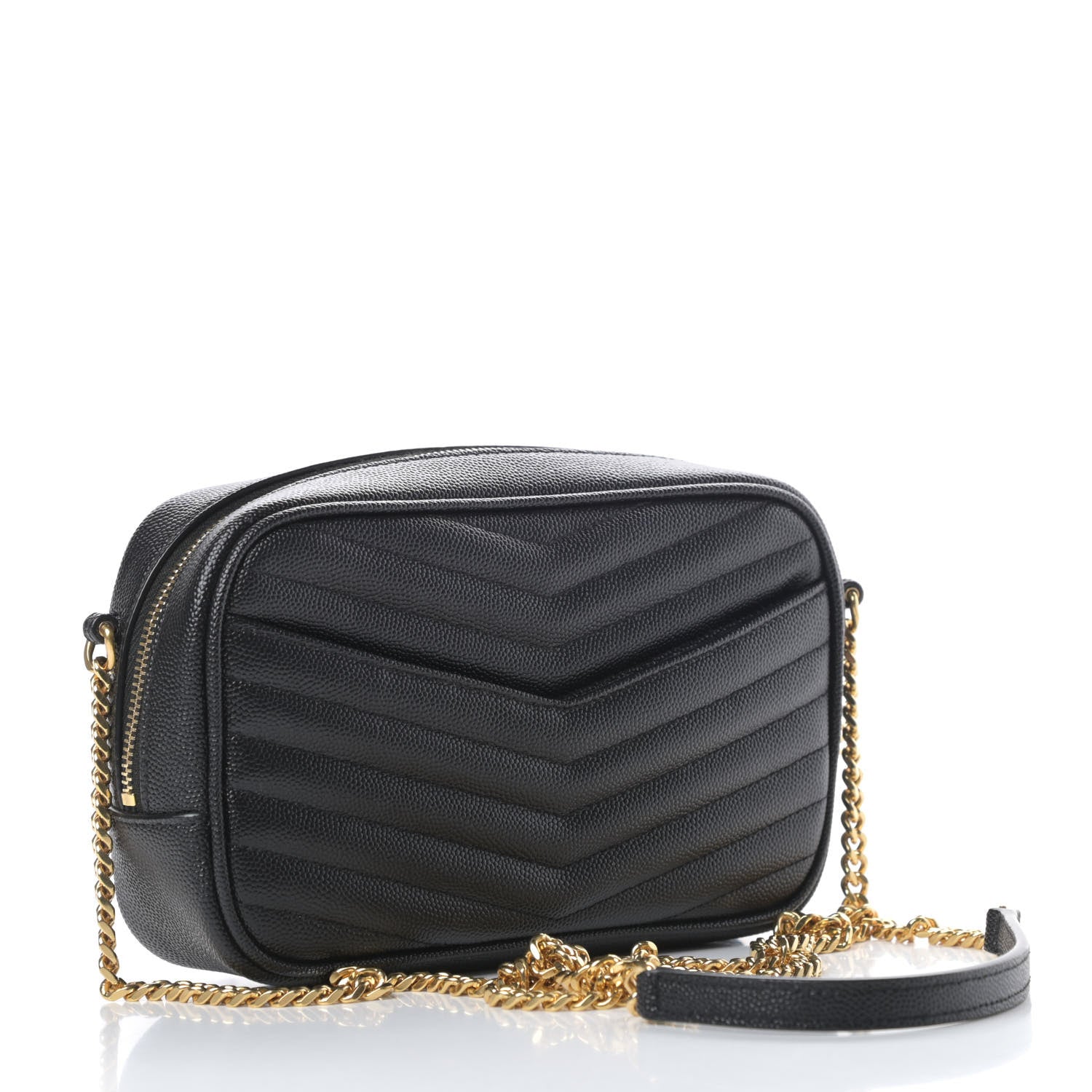 Saint Laurent Grain De Poudre Matelasse Monogram Mini Lou Camera Bag Black 3 of 10