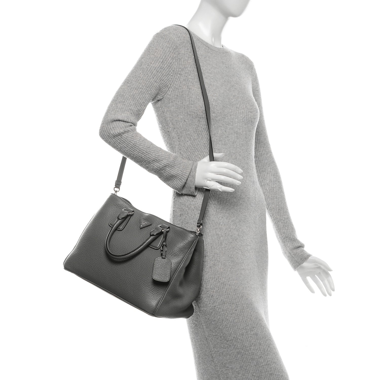 Prada Vitello Daino Tote Marmo 2 of 7