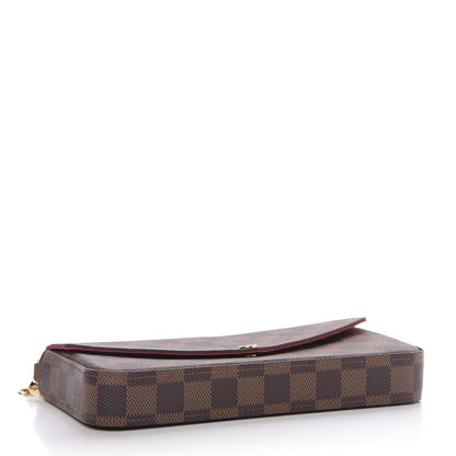 Louis Vuitton Damier Ebene Pochette Felicie Chain Wallet 4 of 11