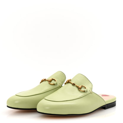 Gucci Malaga Kid Womens Princetown Slippers 36.5 Pistachio Green 4 of 10
