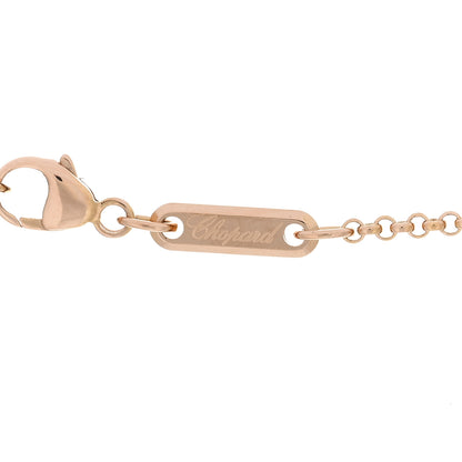 Chopard 18K Rose Gold Diamond Happy Hearts Pendant Necklace Red 5 of 5
