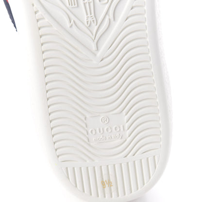 Gucci Calfskin Miro Soft Web Bee Embroidered Mens Ace High Top Sneakers 9.5 White 6 of 9