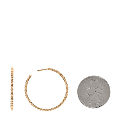Van Cleef & Arpels 18K Yellow Gold Perlee Hoop Earrings 2 of 5